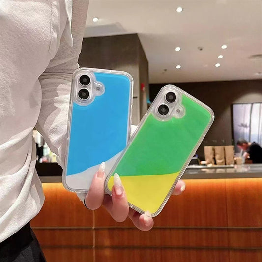 glowing iphone cases liquid Quicksand Luminous Phone Case Cover Shockproof Compatible for iPhone