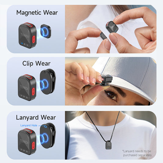 H01 One Tow Two Noise Cancelling Wireless Magnetic Lavalier Microphone 100M Distance Pickup Mini Microphone with Reverb Function