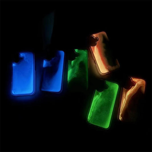 glowing iphone cases liquid Quicksand Luminous Phone Case Cover Shockproof Compatible for iPhone
